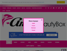 Tablet Screenshot of annabeautybox.com